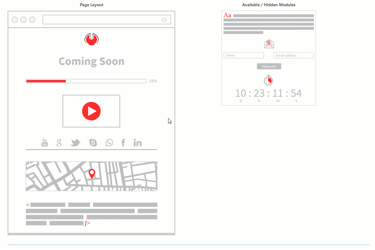 Coming Soon Layout Builder